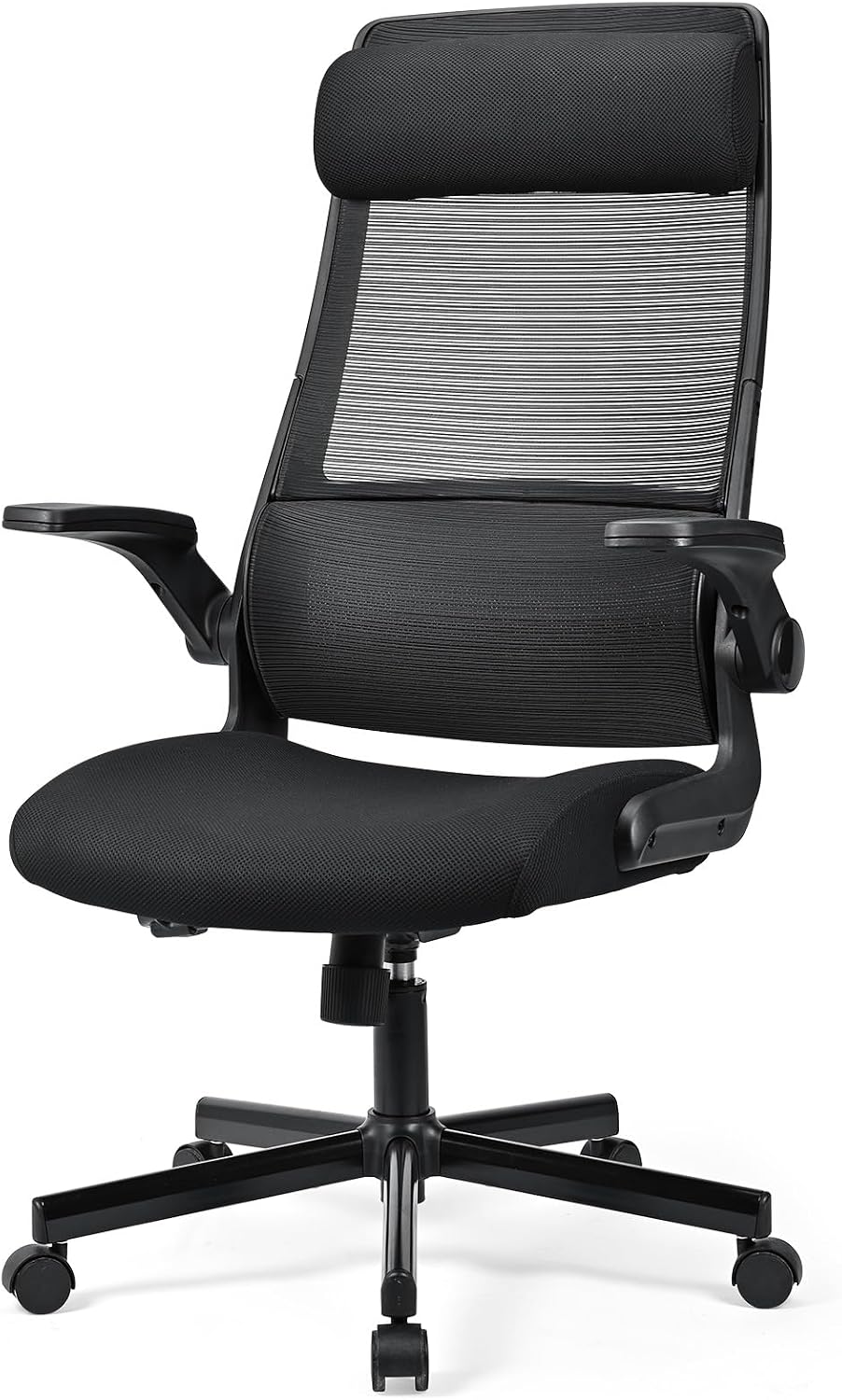 Detalle de MELOKEA Sedia da Ufficio Ergonomica Direzionale con Schienale Alto in Rete – EN1335, Poggiatesta Regolabile