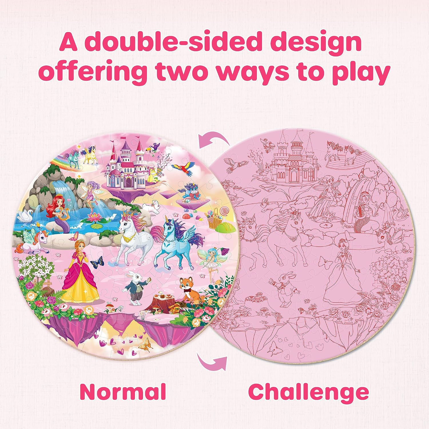 Detalle 2 de SYNARRY Großes Einhorn Boden Puzzle 70 Teile