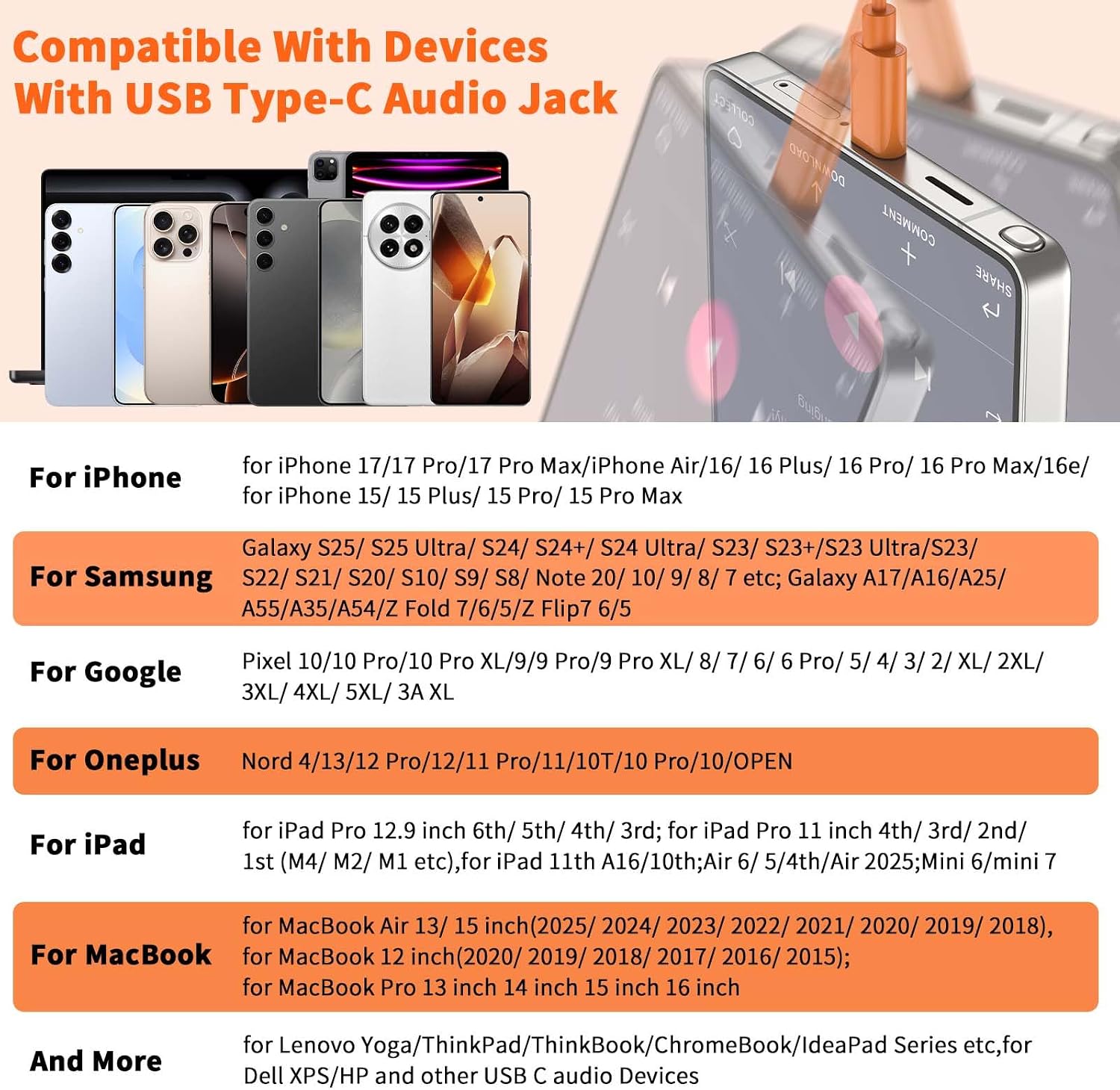 Thumbnail 6 de USB C Headphones with Mic and Volume Control