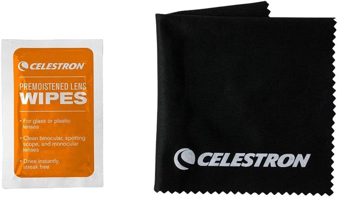 Thumbnail 1 de Celestron 93576 Kit pulizia obiettivo: kit completo per ottiche con 10 salviettine, liquido detergente, panno e spazzola retrattile