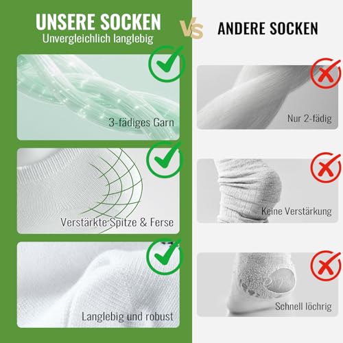 Detalle de Effeet Bambus-Sneakersocken, Größe 47–50