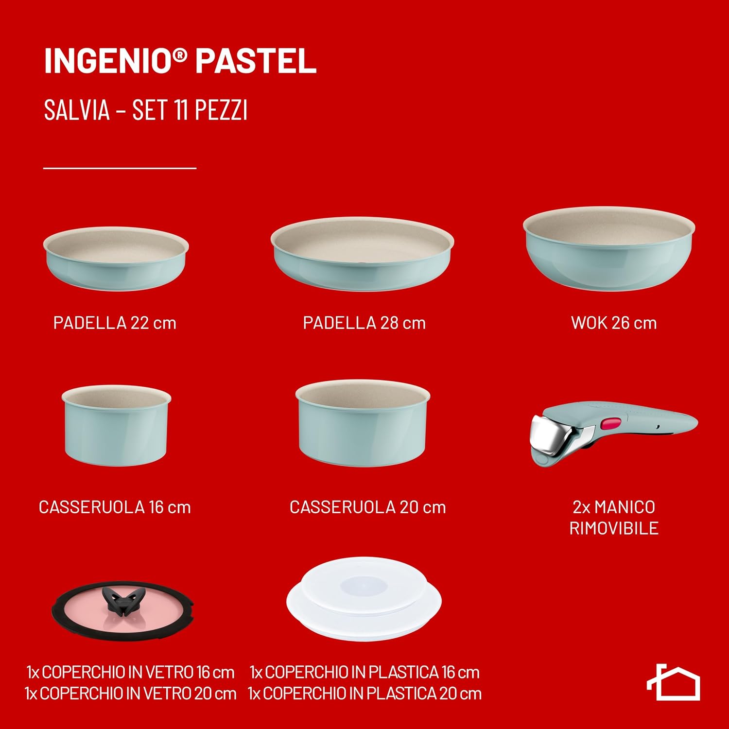 Detalle 2 de Lagostina Ingenio Pastel set 11 pezzi