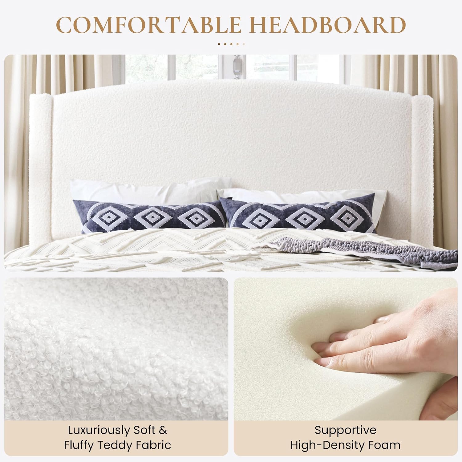 Detalle de SHA CERLIN Bed Frame, Full Size