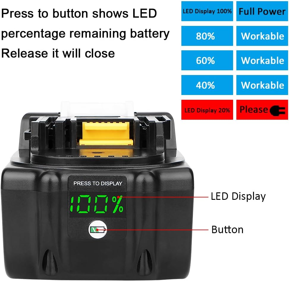Detalle de Makita 18V 5.0Ah replacement battery for power tools