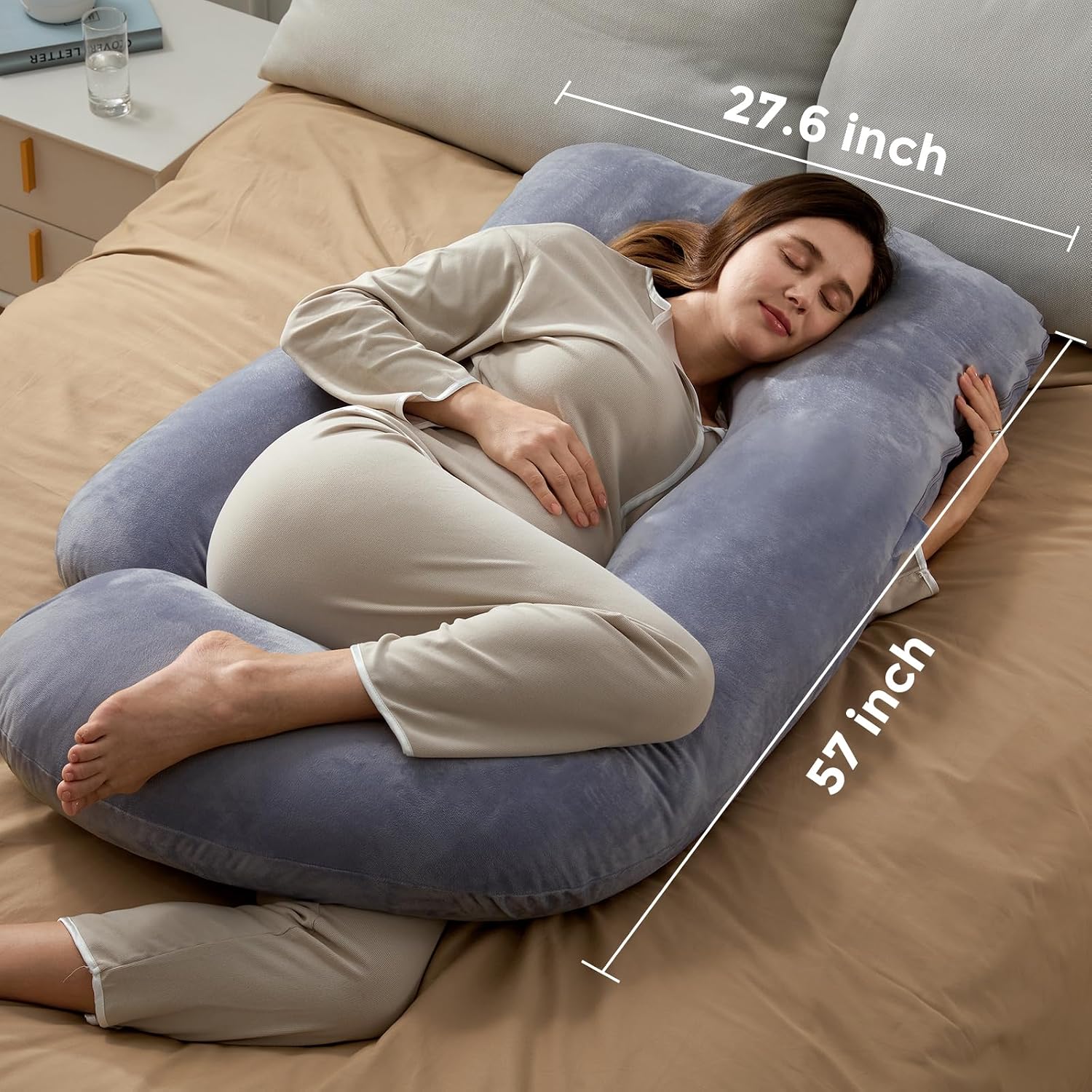 Detalle de momcozy Pregnancy Pillow 57 inch U-Shaped