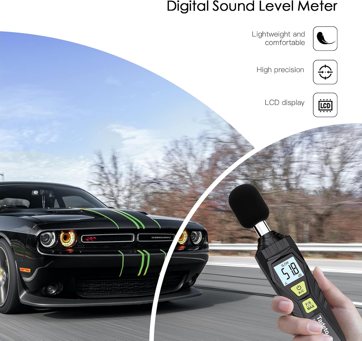Thumbnail 4 de Tadeto Digital Sound Level Meter 30–130dB