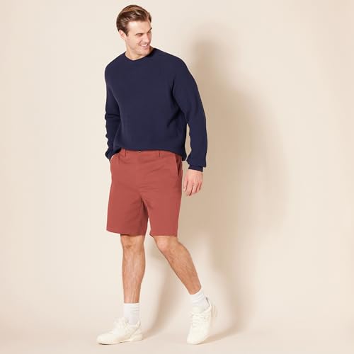 Thumbnail 6 de Amazon Essentials Pantalones Cortos Chinos de Corte Clásico de 23 cm para Hombre (Rouille, 31W)