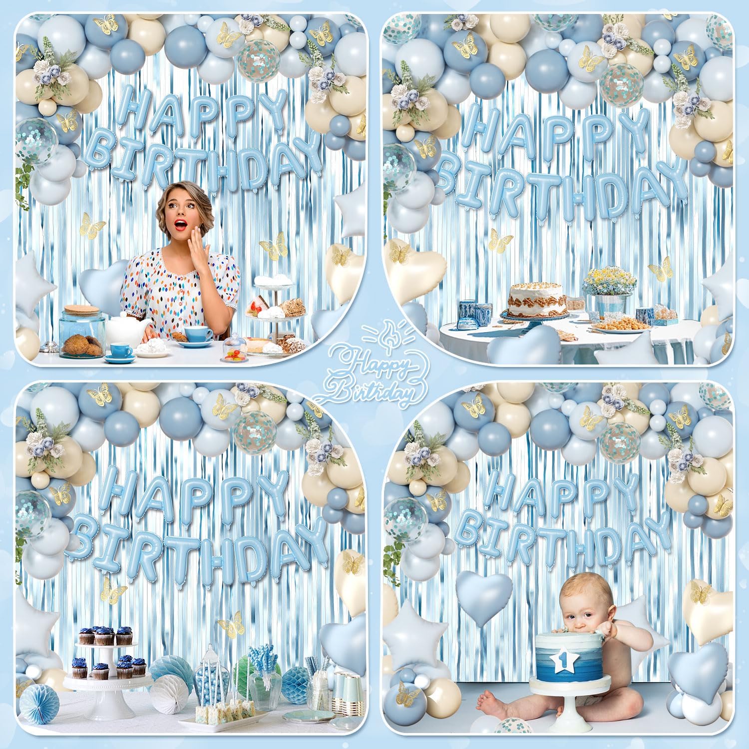 Thumbnail 5 de Blue Birthday Decorations 40 Balloons ๐