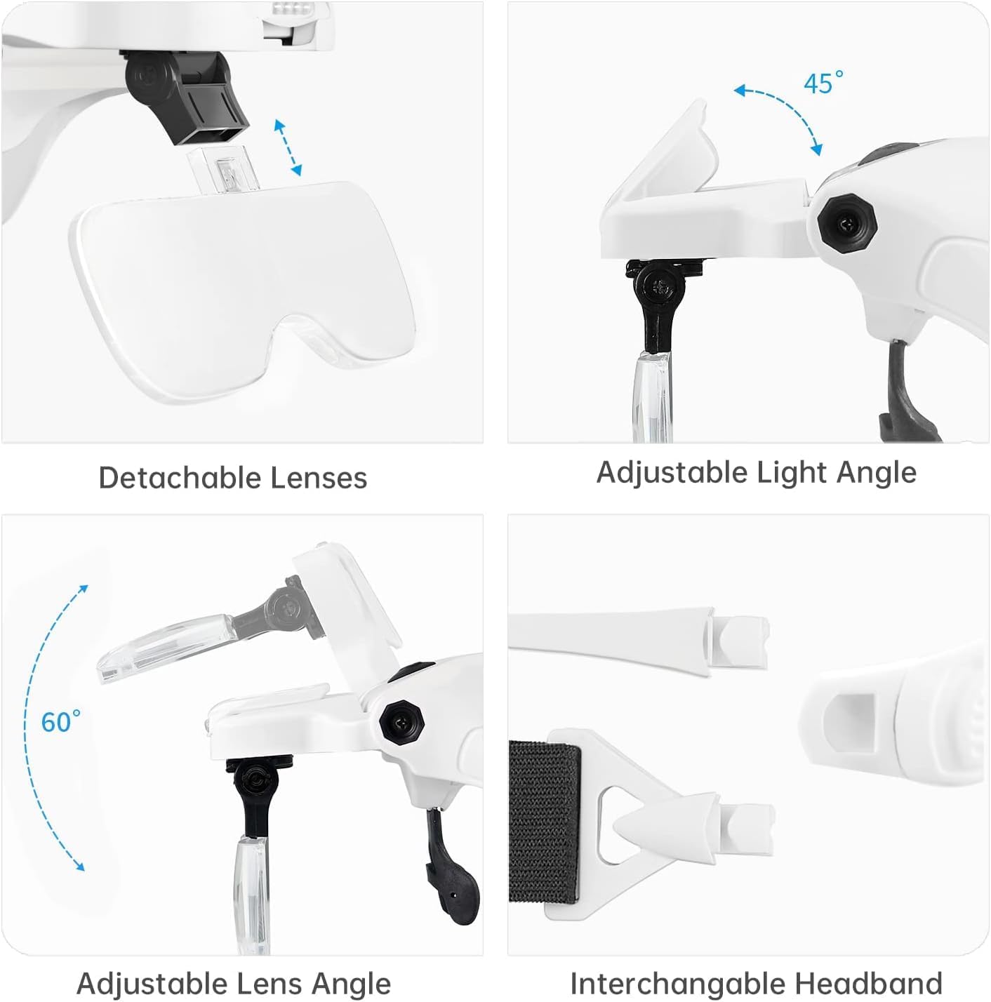 Thumbnail 6 de ARTDOT Magnifying Glasses 5x with LED lights