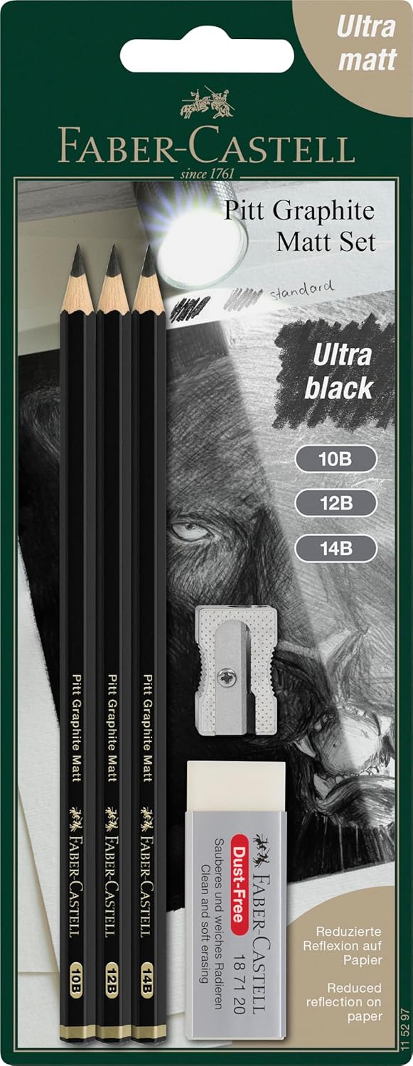 Thumbnail 6 de Faber-Castell Art & Graphic Pitt Graphite Matt Pencil – Matt Graphite, Tin of 11