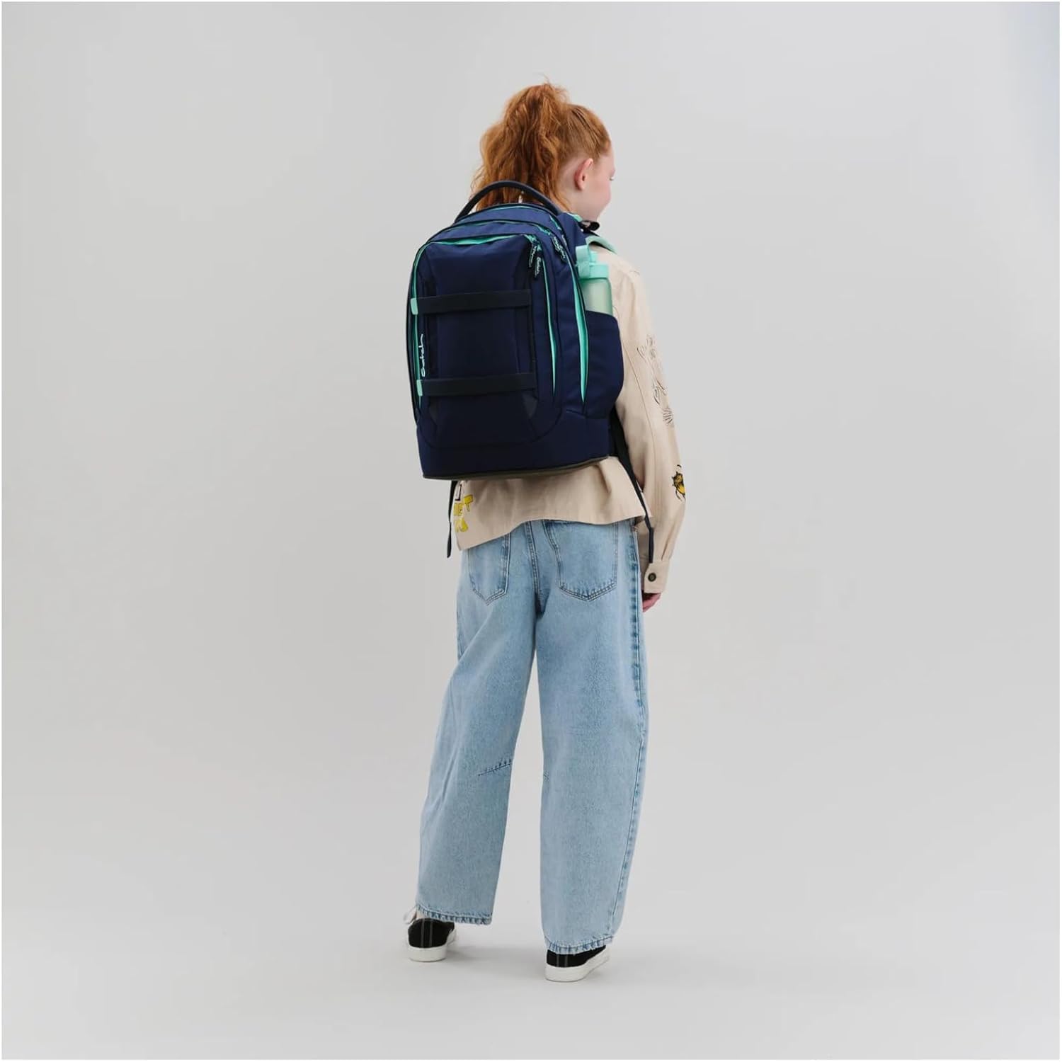 Detalle de Satch Schulrucksack Pack Ocean Mint – Blau, 30 Liter: Praktischer Schulrucksack mit ergonomischem Tragesystem