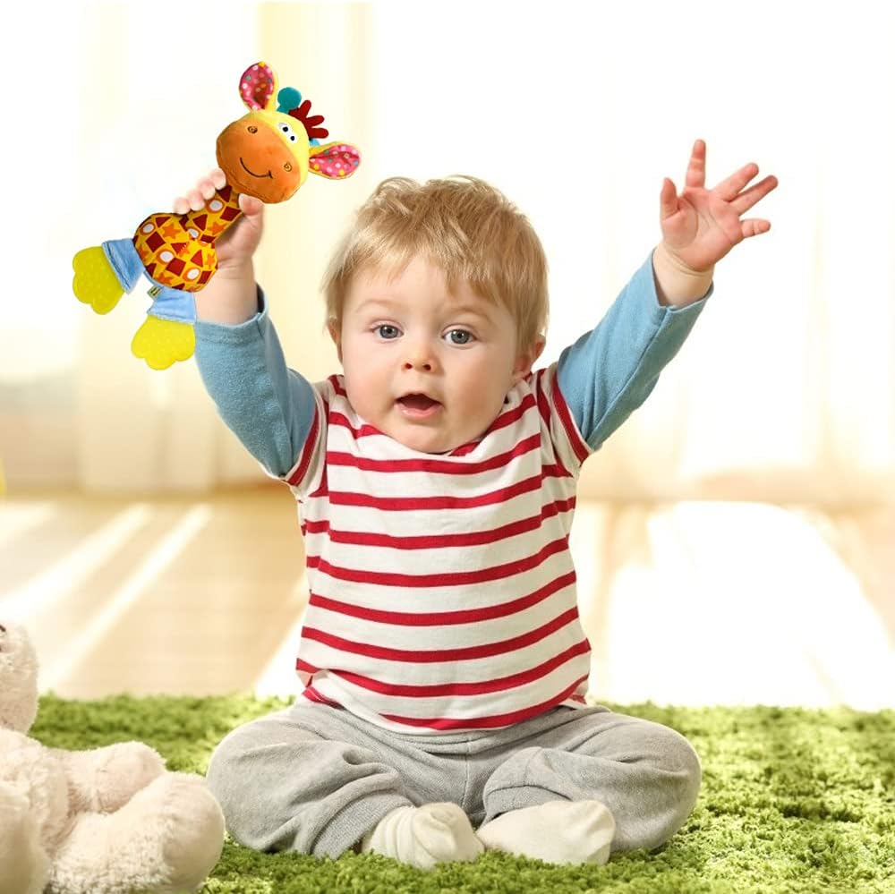 Detalle 2 de HUADADA Baby Rattle Giraffe, 3–12 months