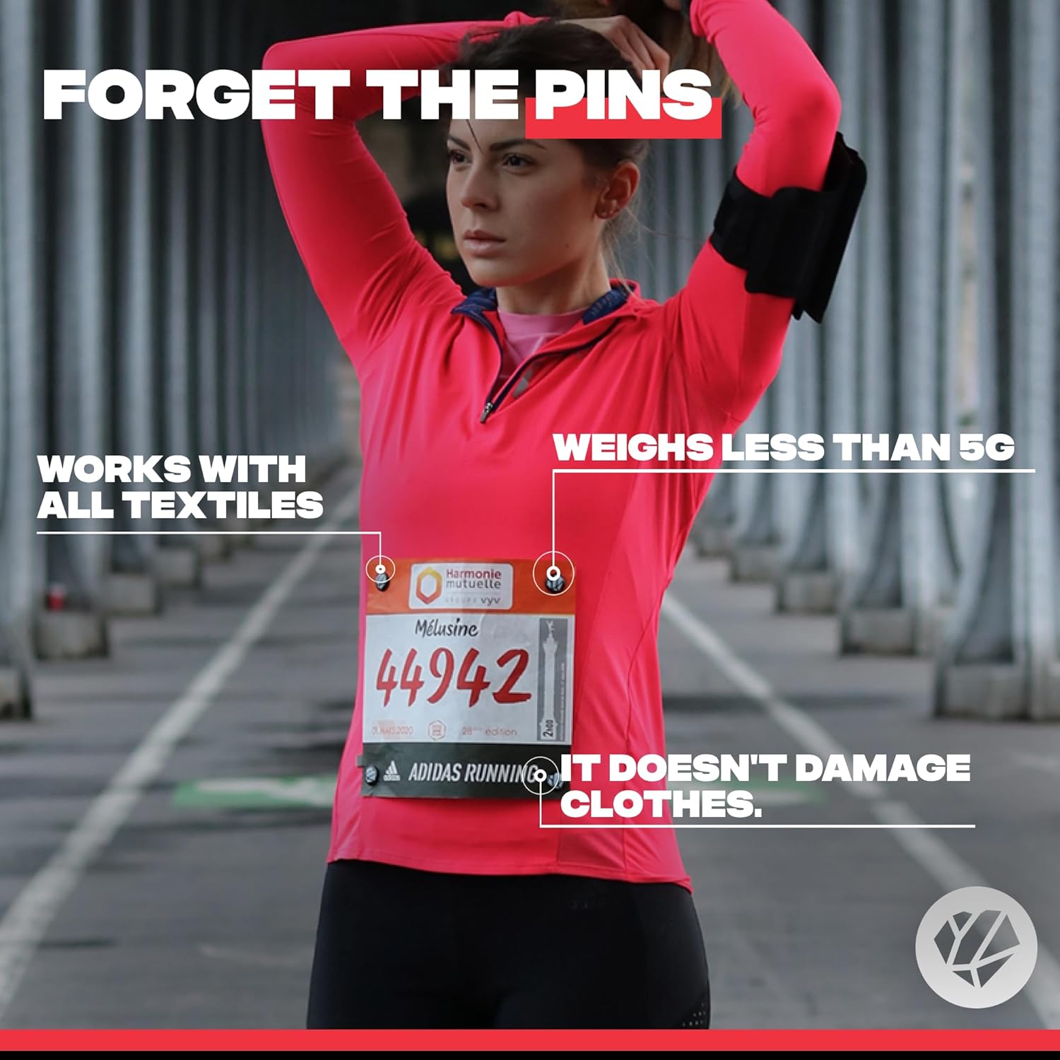 Thumbnail 3 de Shapeheart Magnetic Race Number Holder