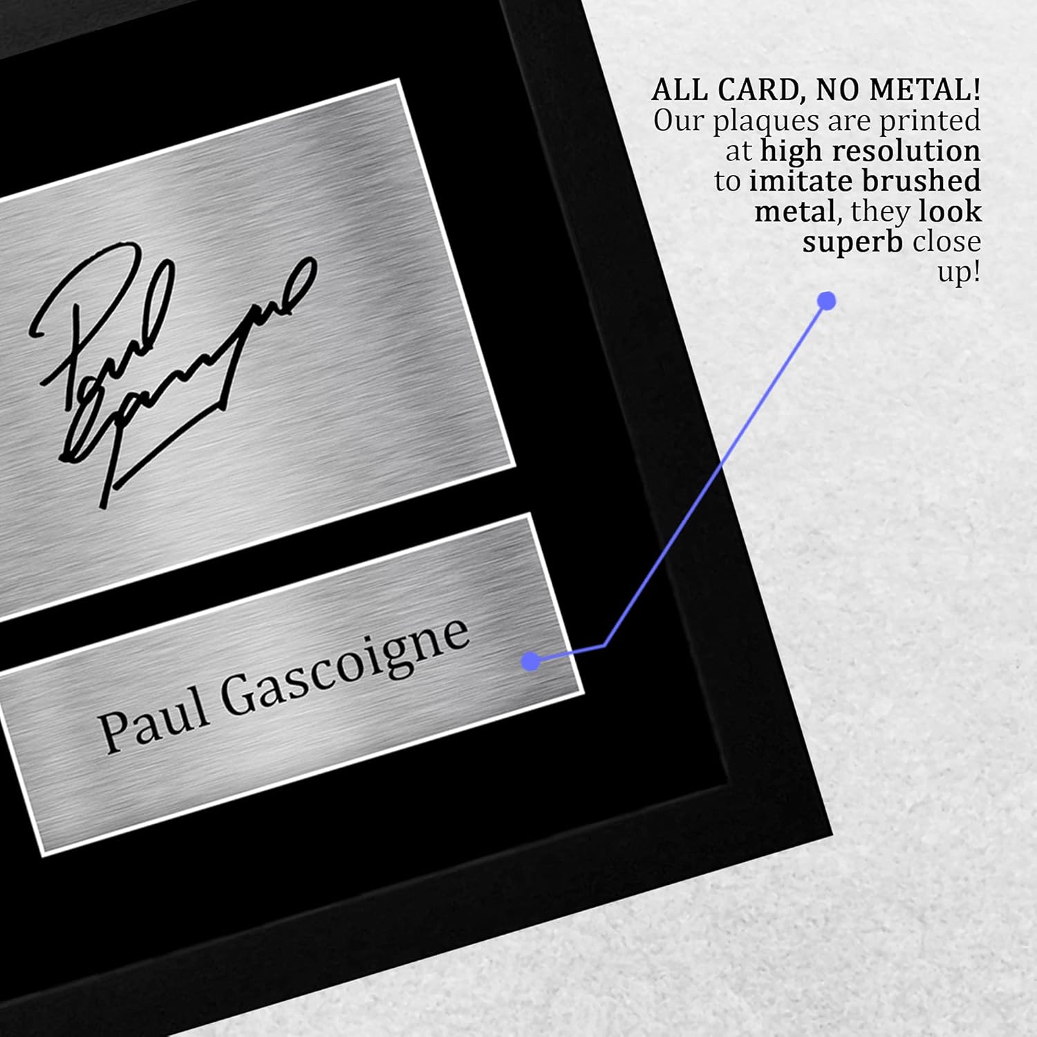 Thumbnail 4 de HWC Trading A4 Framed Paul Gascoigne Spurs signed autograph picture – A4 FR, black matte frame