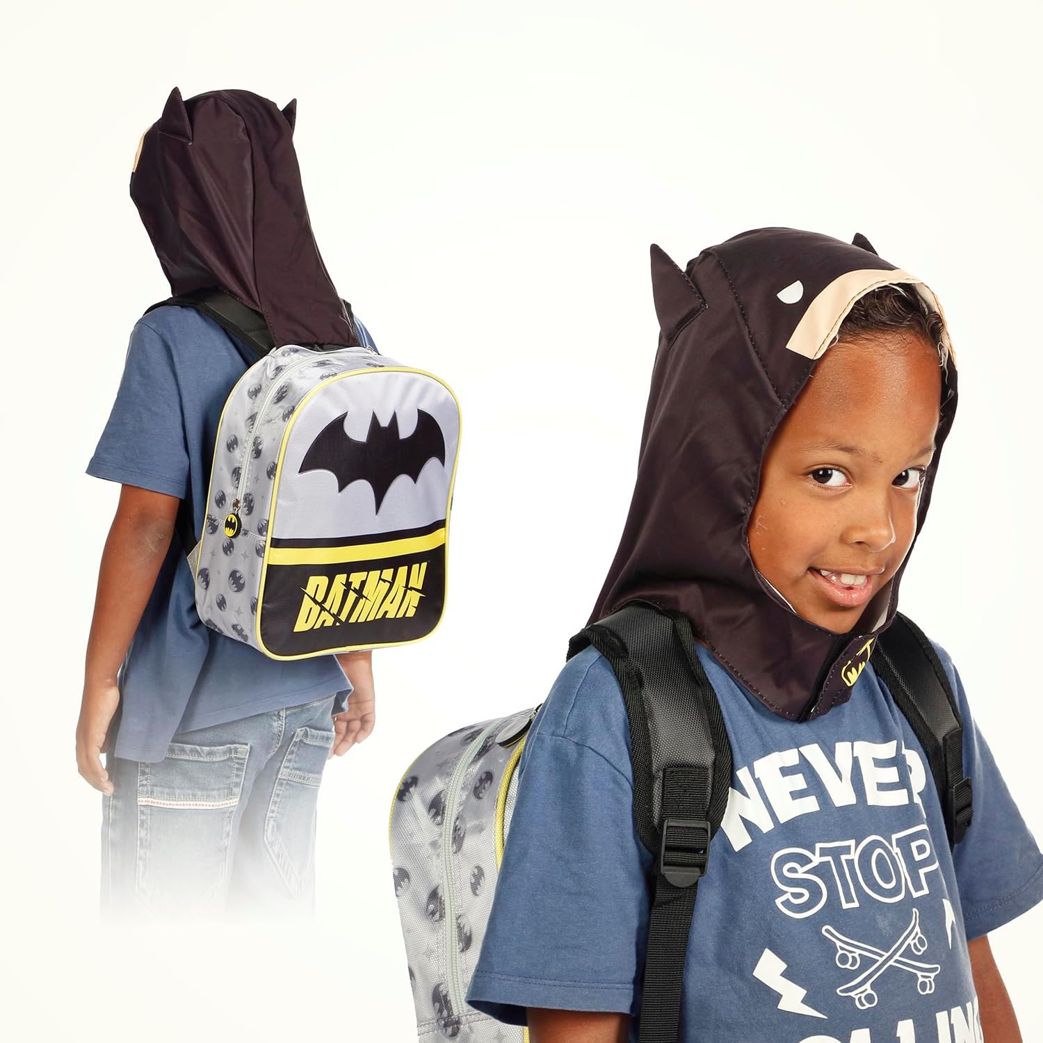 Thumbnail 3 de KARACTERMANIA Batman Chibi zaino con cappuccio (hood), grigio, 26 x 31 cm, 8,5 L