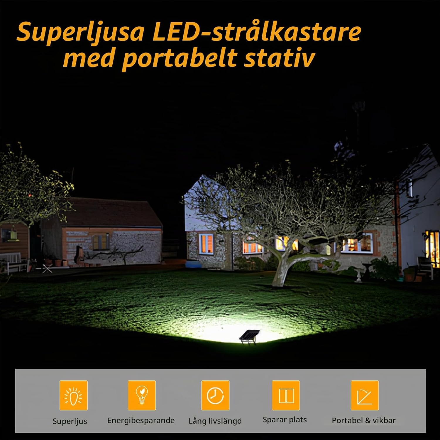 Detalle 2 de Fosingut Appliques de Projecteur 50W LED-byggspotlight, 5 000 lm, IP66