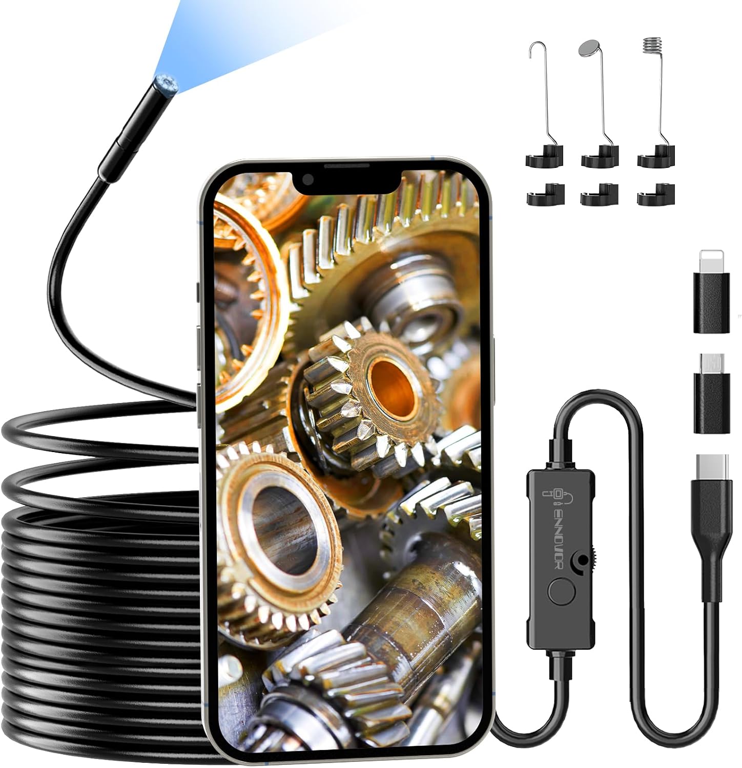 ENNOVOR 1920P Endoscopio per smartphone 5 m
