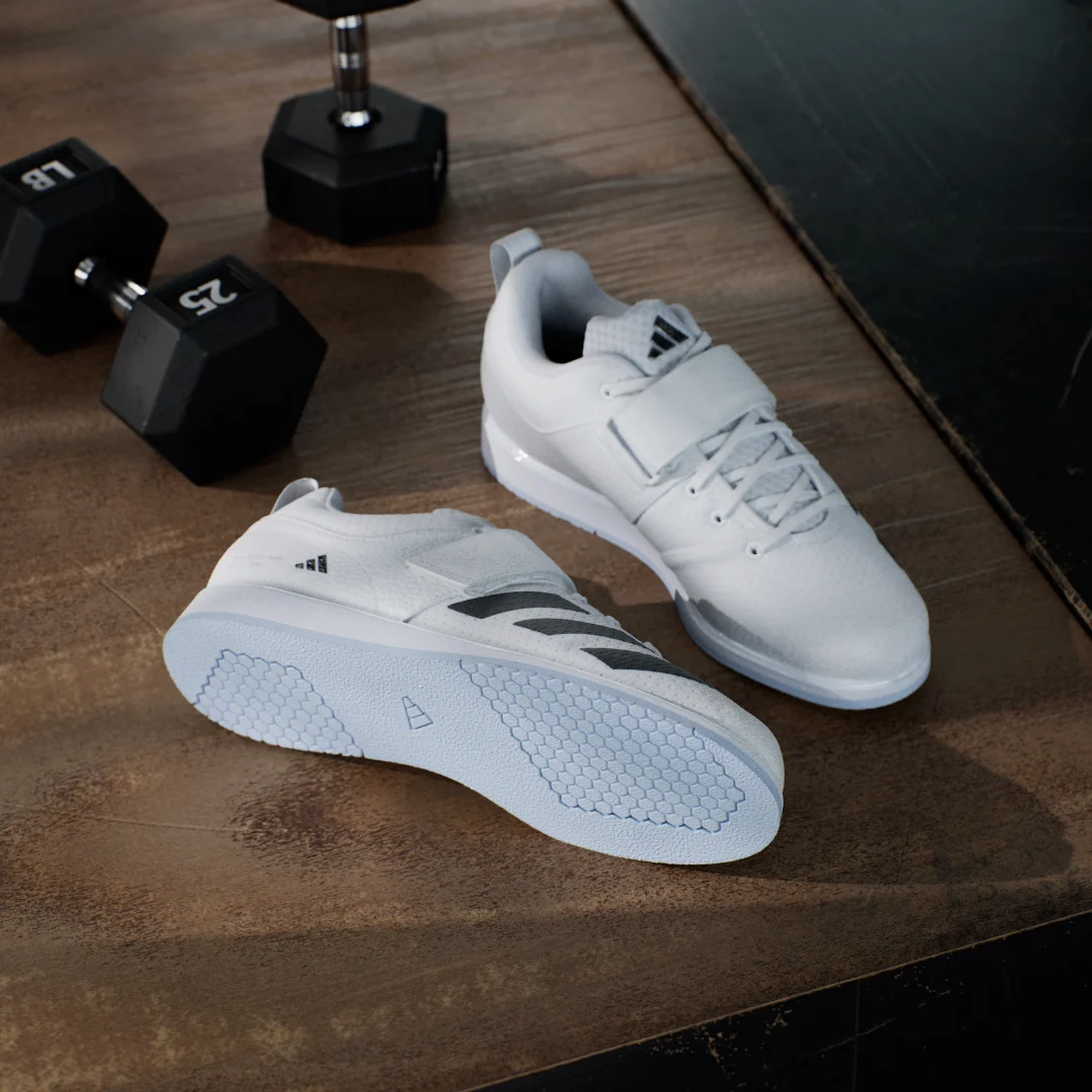 Detalle de Zapatilla Powerlift 5 Weightlifting de Adidas, color Blanco
