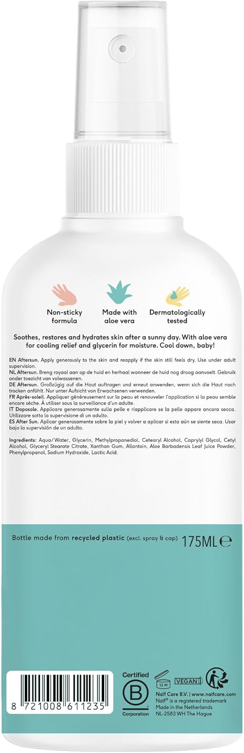 Thumbnail 1 de Naïf Spray Doposole Rinfrescante per Neonati e Bambini – 175 ml, 0% Profumo, Vegano