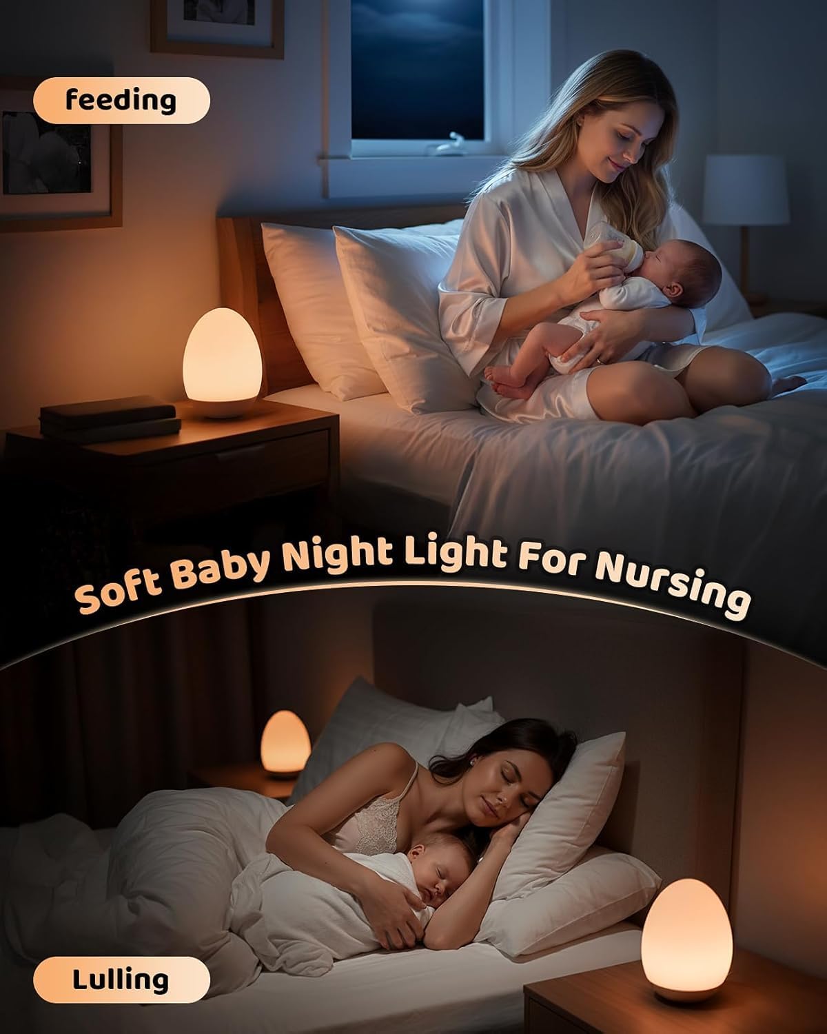 Thumbnail 4 de NICKLUC MY16-BNL-NEW Rechargeable Egg Night Light with Touch Dimming and RGB