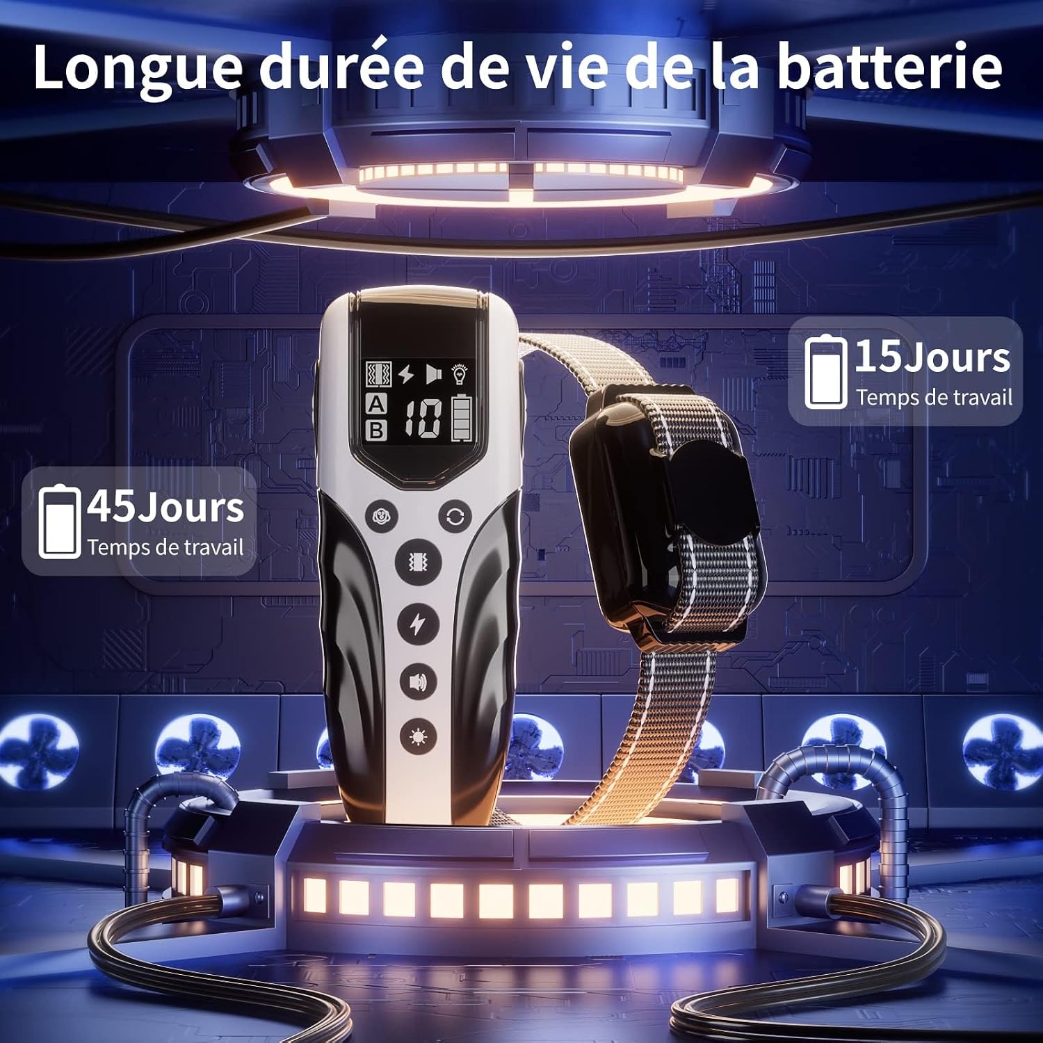 Detalle 2 de Collier Dressage Chien avec Télécommande – Le Plus Petit et Léger, Étanche IPX7, pour Chiots et Grands Chiens