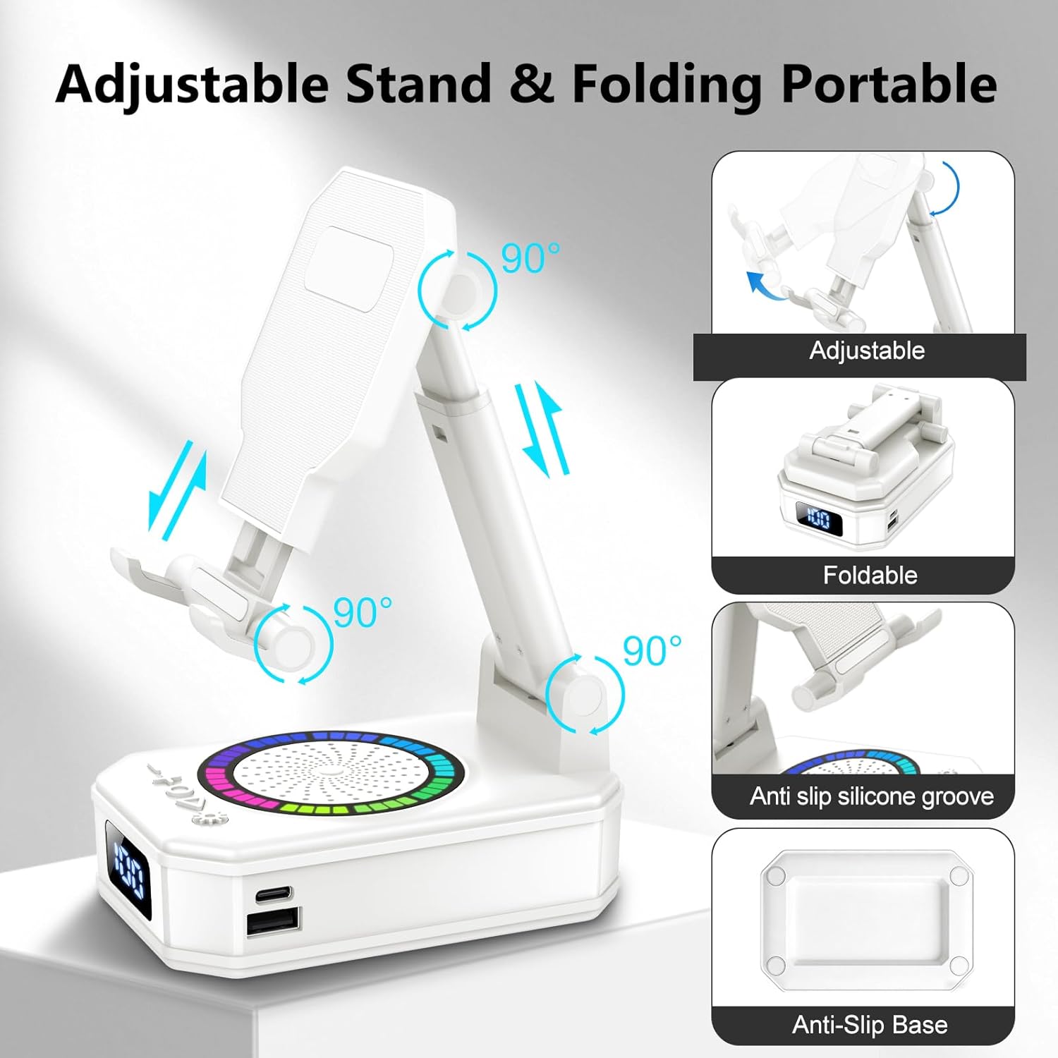 Thumbnail 4 de 4-in-1 Phone Stand with Bluetooth Speaker