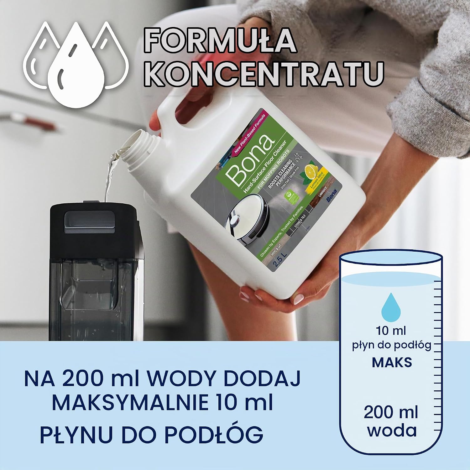 Thumbnail 4 de Bona Hard-Surface Floor Cleaner for Mopping Robots 2,5 l – koncentrat do podłóg
