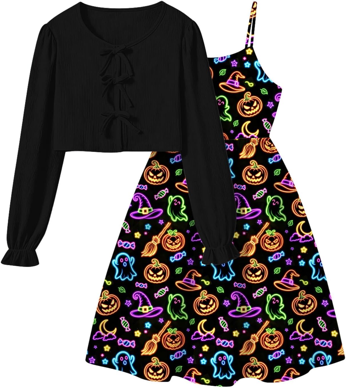 Detalle 2 de Funnycokid Girls Dress Set for Ages 5–12