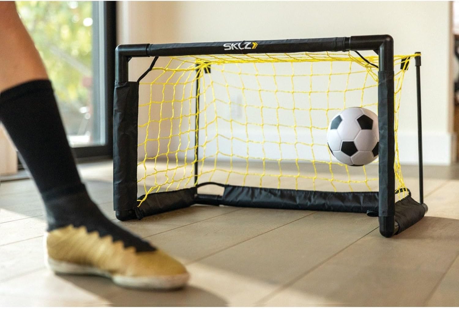 Detalle de SKLZ Pro Mini Cage de but à assembler avec ballon souple 12,7 cm