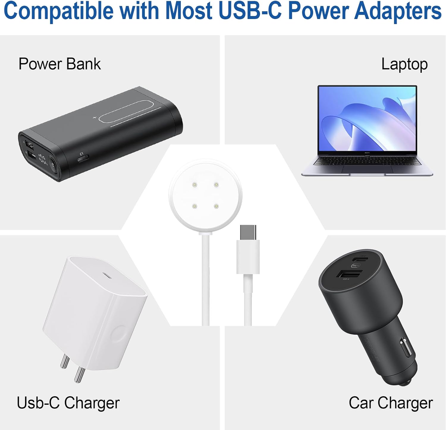 Thumbnail 5 de Lizoak Magnetic Watch Charger Cable (USB-C, 1m) for Pixel Watch 3/2 and select Wear OS models