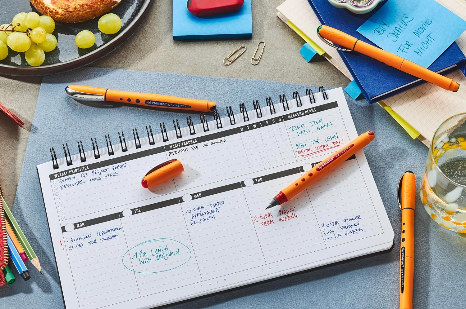 Thumbnail 4 de STABILO worker+ fein Tintenroller – 10er Pack, schwarz