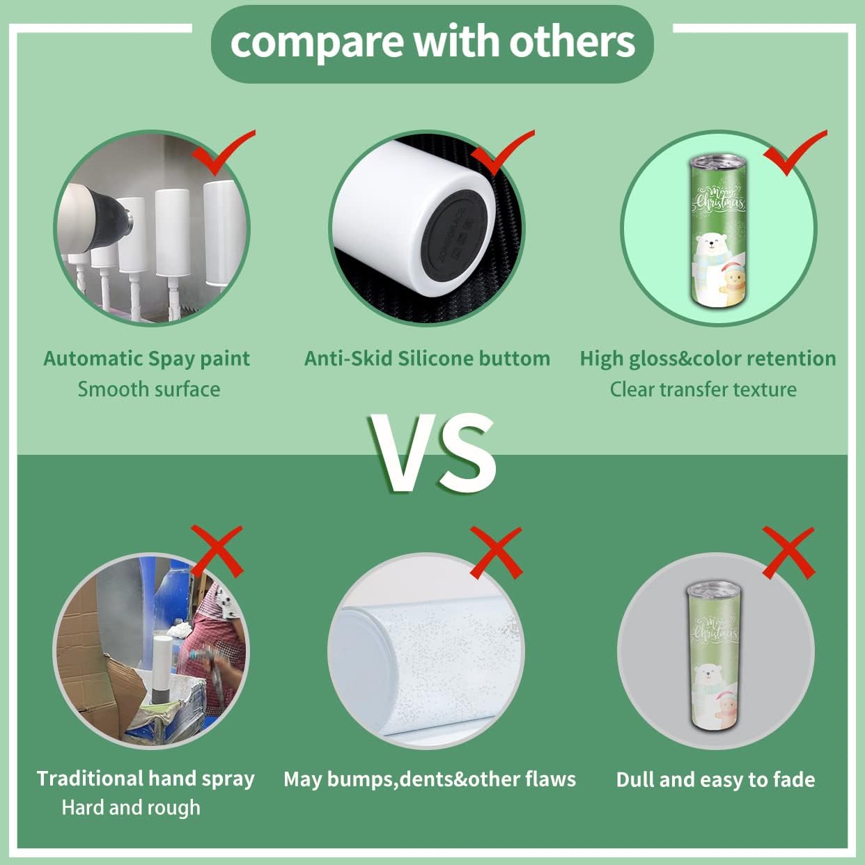 Thumbnail 2 de ZONEGRACE 50-Pack 20 oz Skinny Sublimation Tumblers (Straight) with Lids