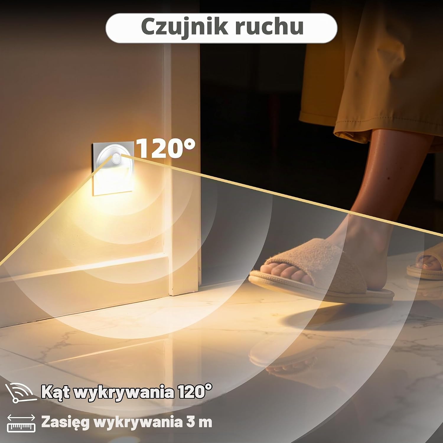 Detalle 2 de Lam(MS)pen RBS – 8 wpuszczanych lampek schodowych LED z czujnikiem ruchu