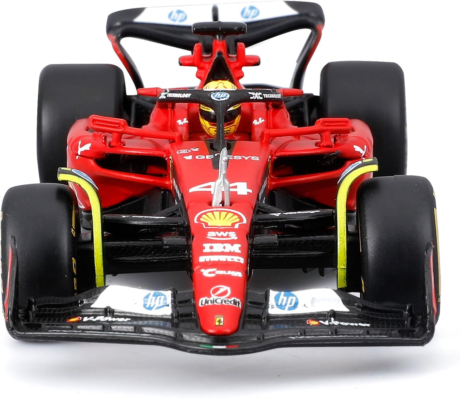 Thumbnail 1 de Bburago Ferrari SF-23 Test Fiorano Lewis Hamilton 1:43 – Esclusivo die-cast con teca e basetta