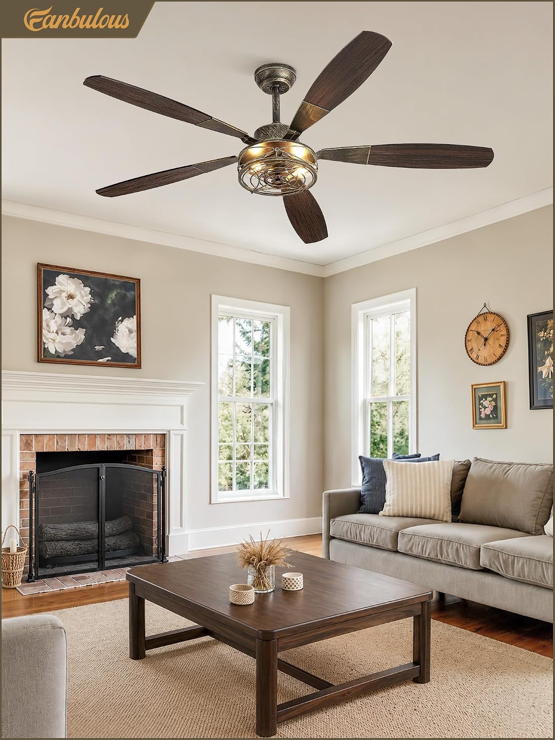 Thumbnail 6 de Fanbulous Ceiling Fan with Light, 60-Inch