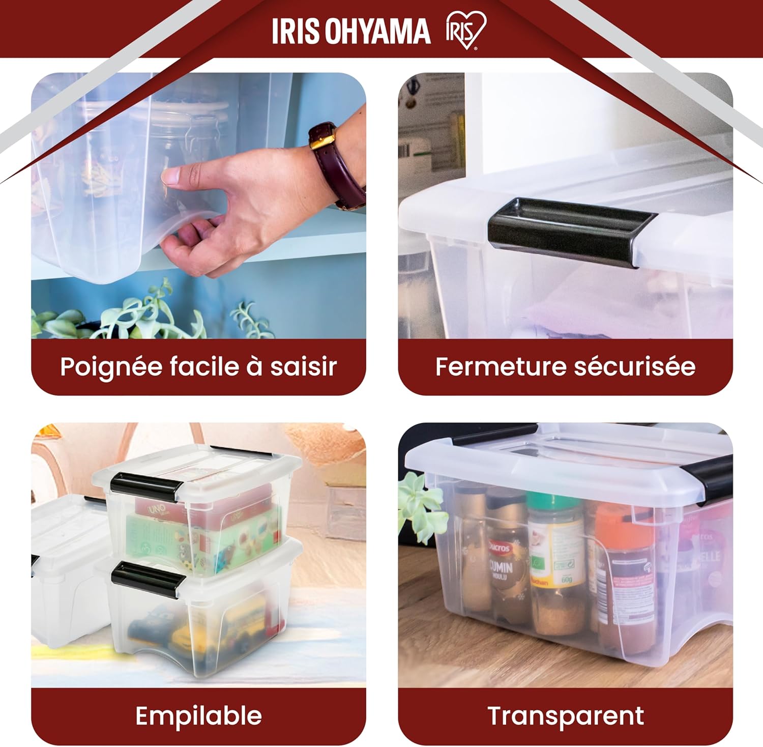 Thumbnail 3 de Iris Ohyama Lot de 6 boîtes 5L ⚙