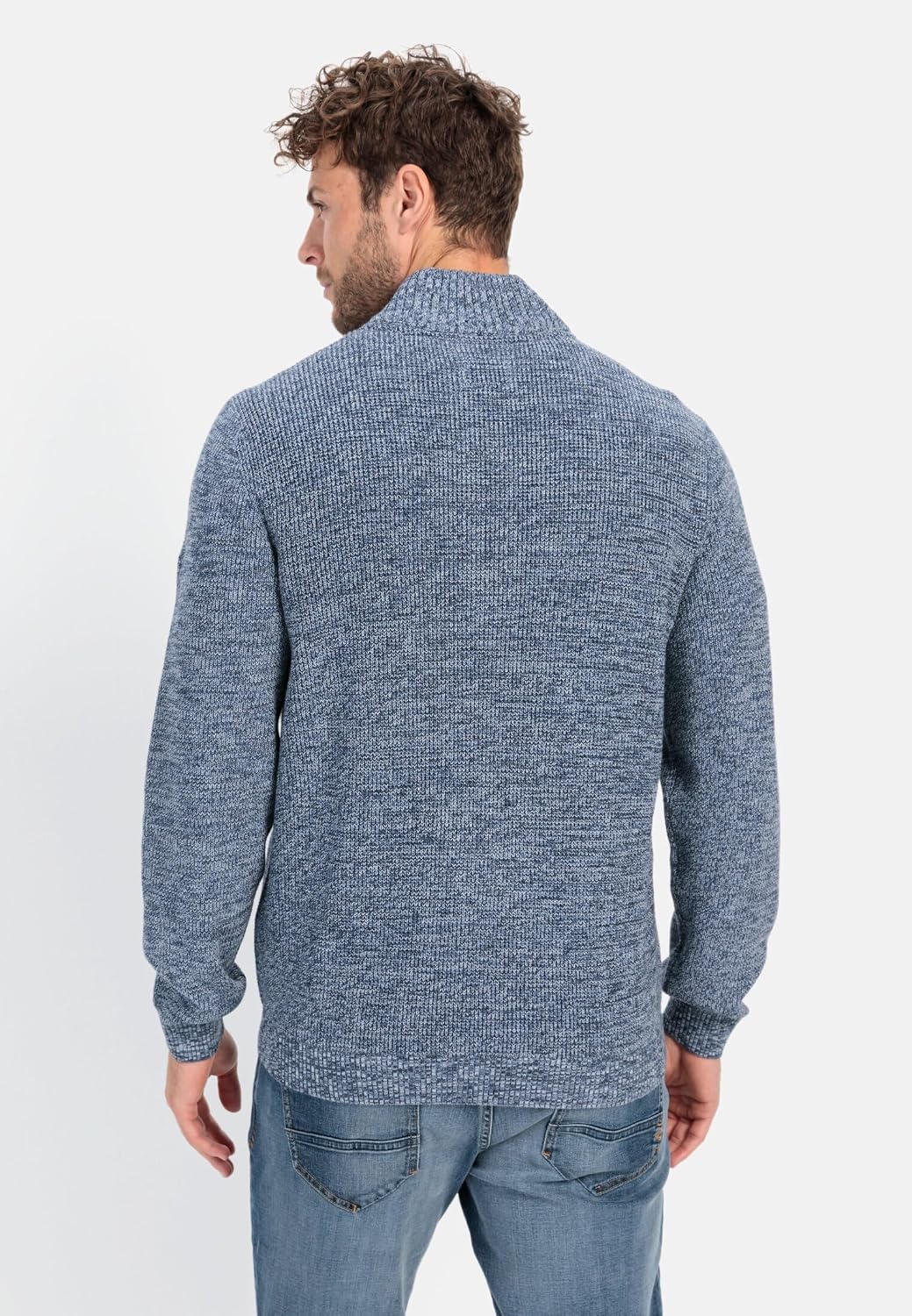 Detalle de camel active 409530 4K06 18 – męski sweter z dzianiny bawełnianej