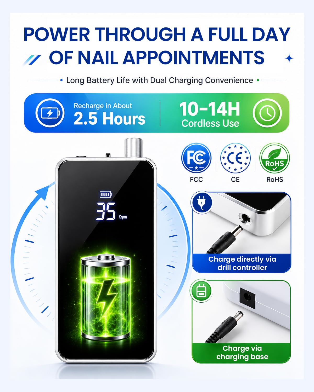 Thumbnail 6 de Makartt Electric Nail Drill 35000RPM