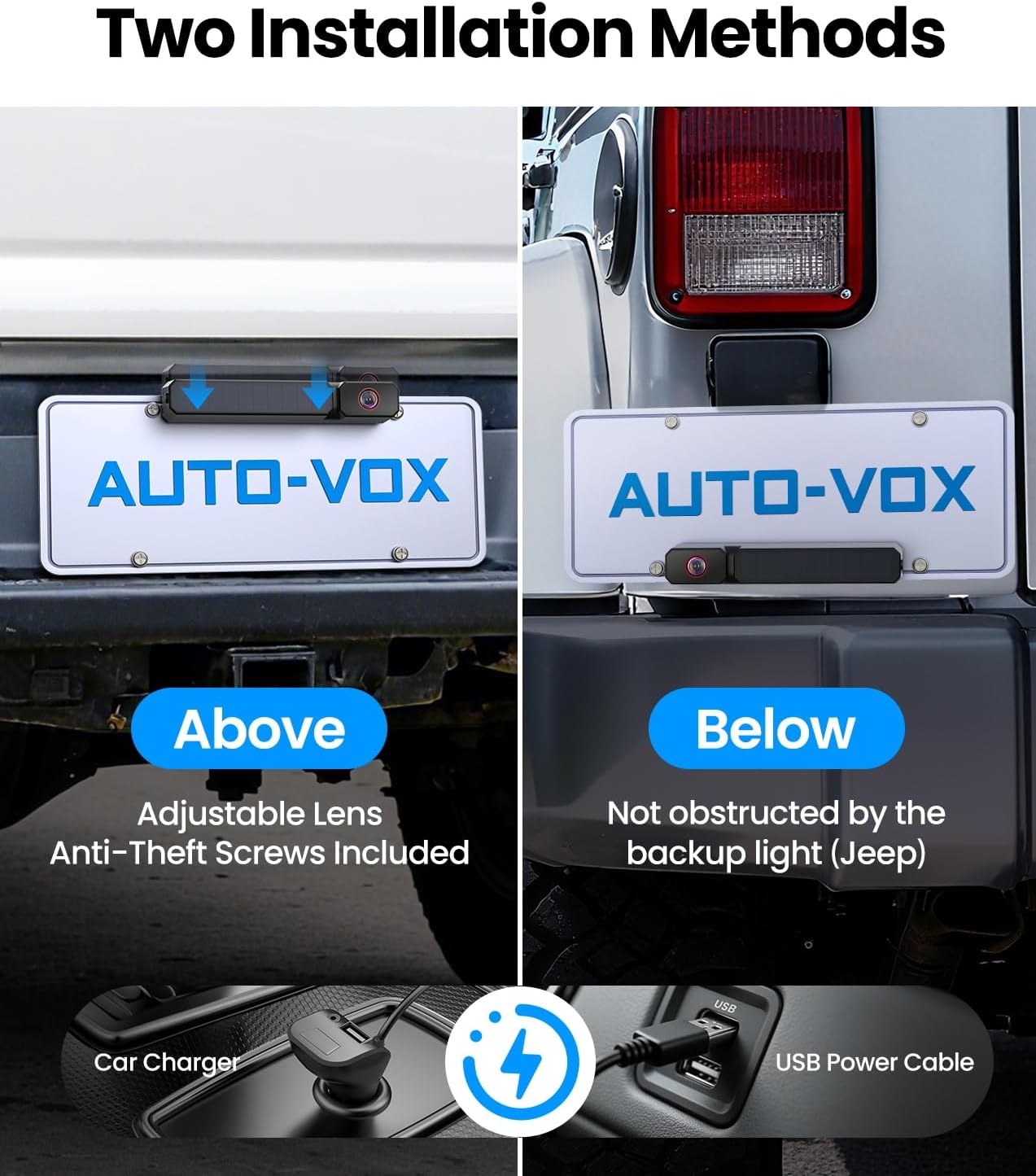 Thumbnail 3 de AUTO-VOX 2 Solar Wireless Reversing Camera Kit: Dual Cameras for Vans and Trailers