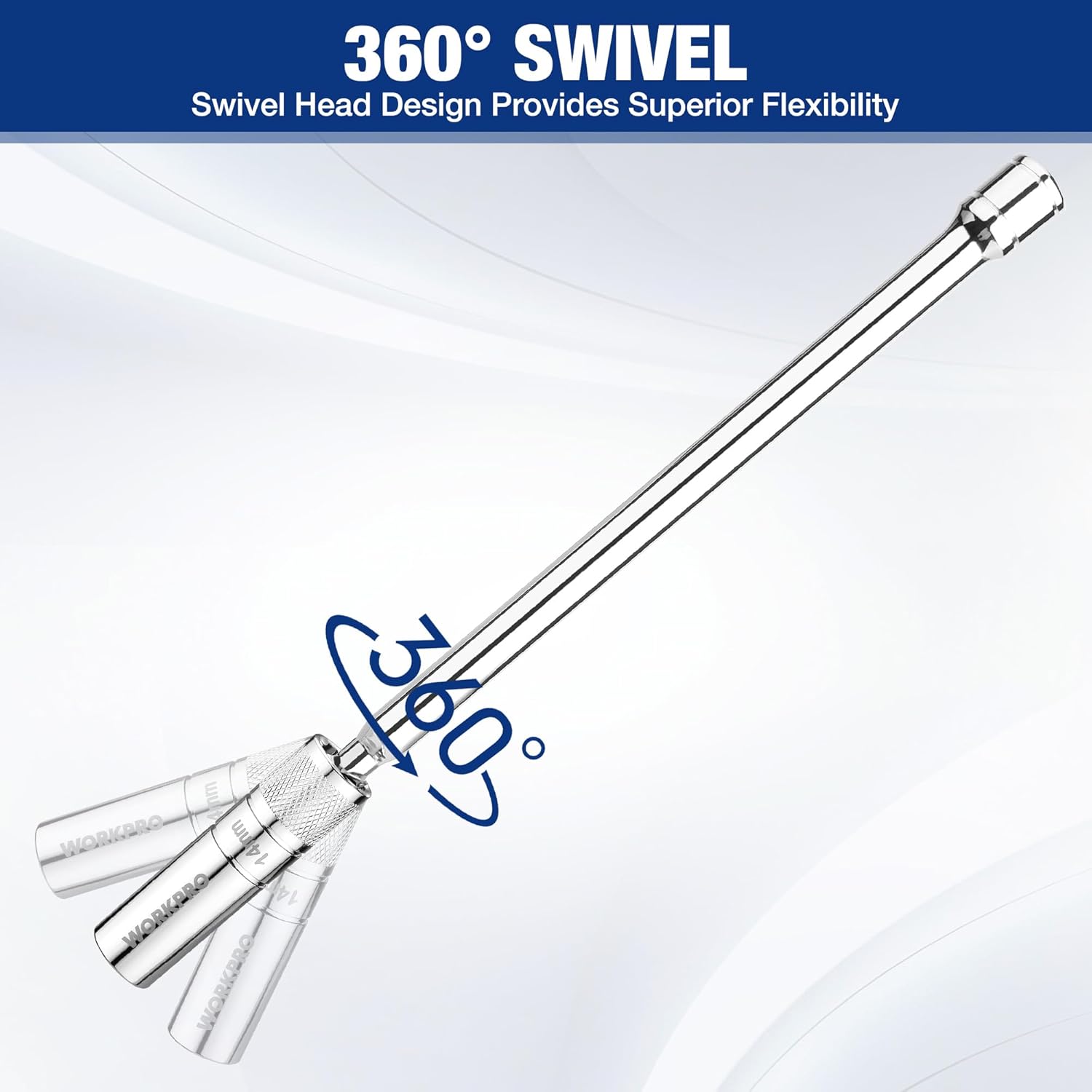 Thumbnail 4 de WORKPRO 14mm Magnetic Spark Plug Socket 300mm 🔧