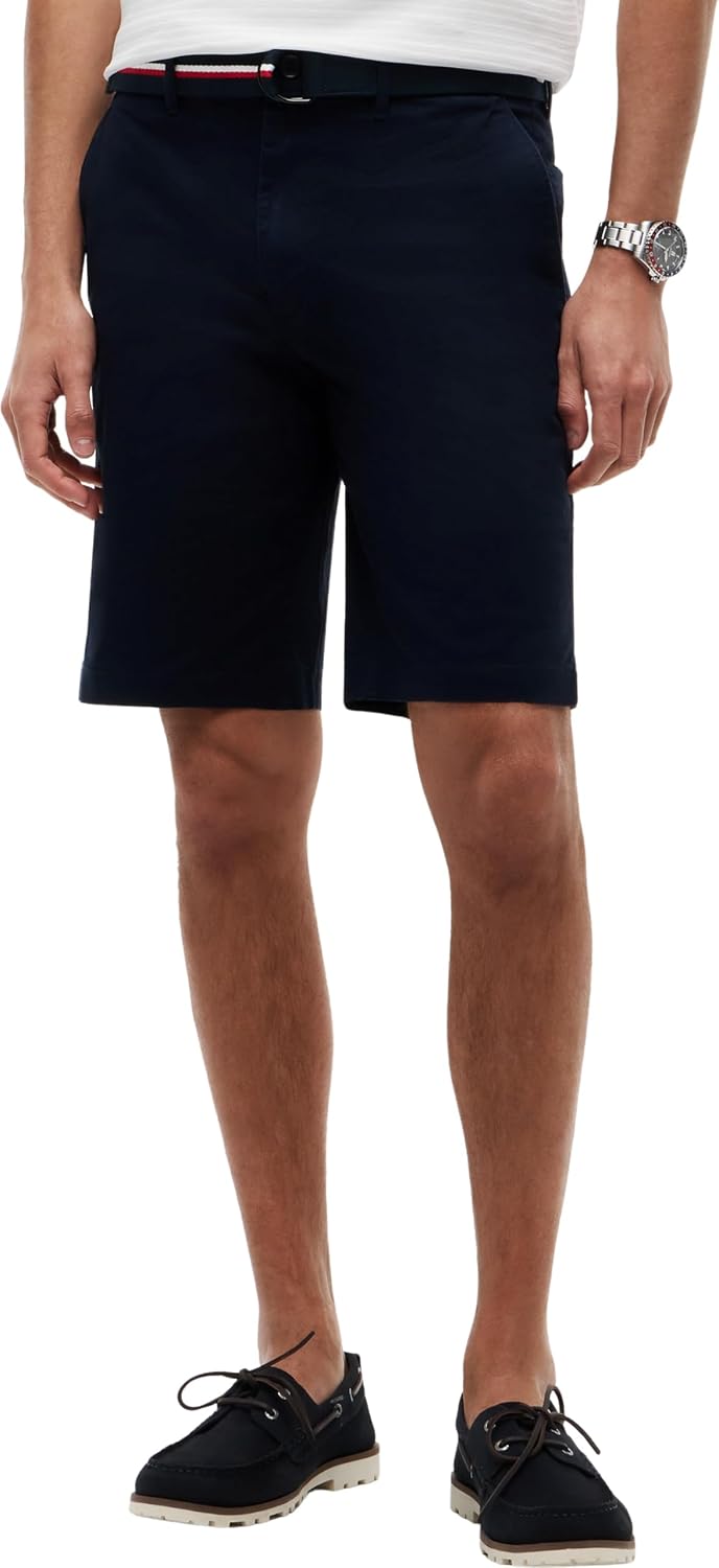 Detalle 2 de Tommy Hilfiger Denton Shorts 9.5" Twill mit Gürtel – Mw0mw42349