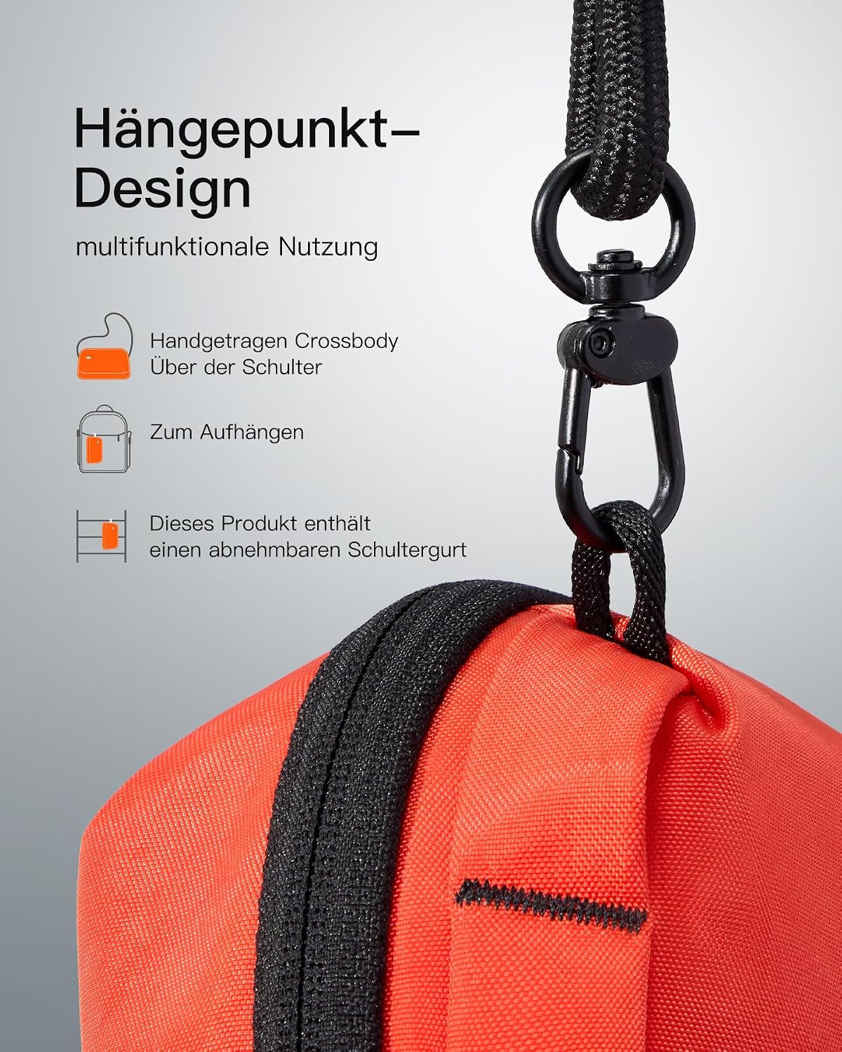Detalle 2 de Inateck praktischer Organizer für elektronisches Zubehör – spritzwasserresistente Reisetasche mit vielen Fächern