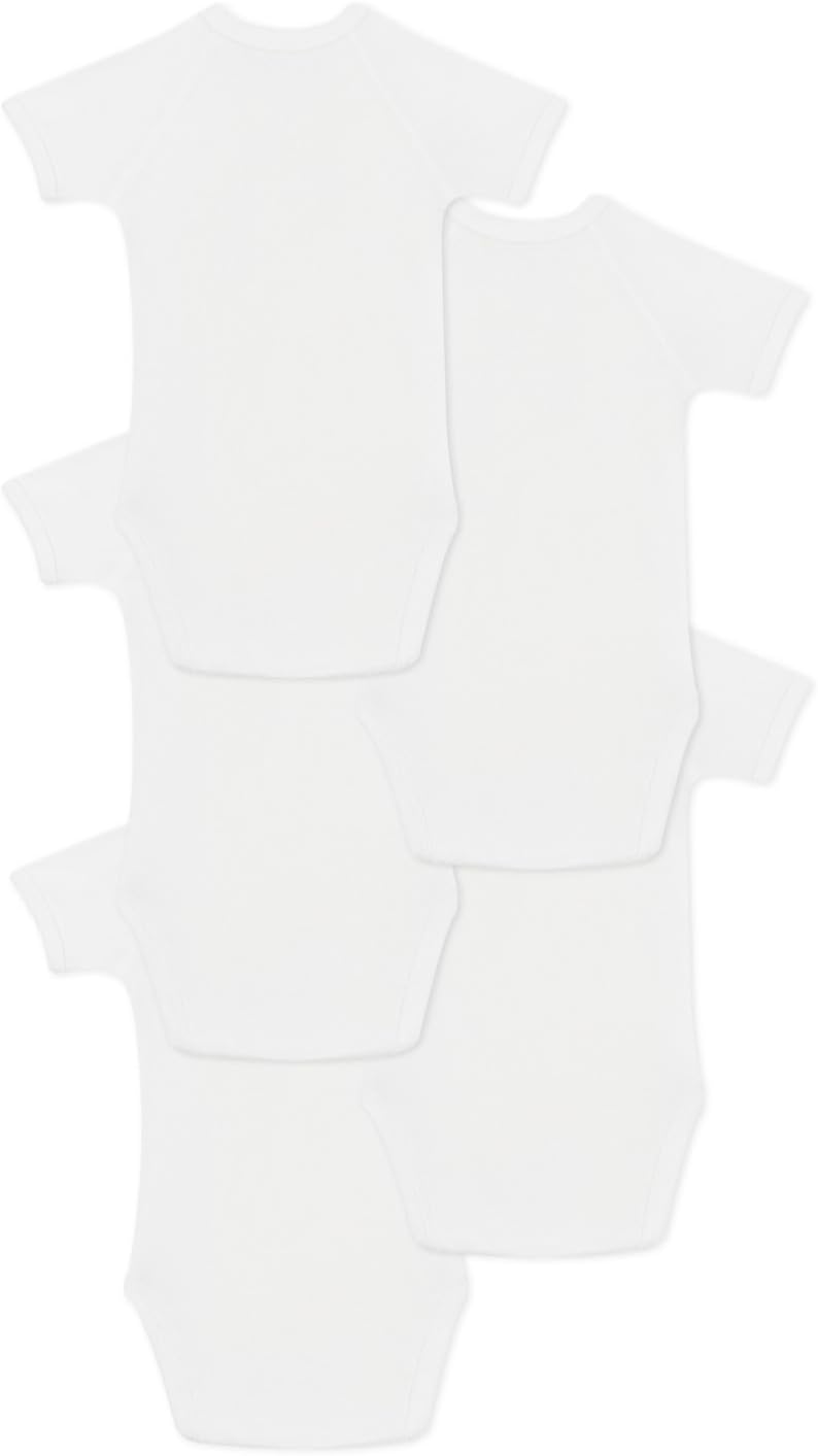 Thumbnail 1 de Petit Bateau Baby Kurzarm Wickelbodys 5er Set