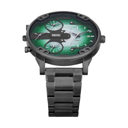 Detalle de Diesel Montre Mr. Daddy pour Homme — Quartz Multifonction, 3 Aiguilles, Bracelet Acier Inoxydable