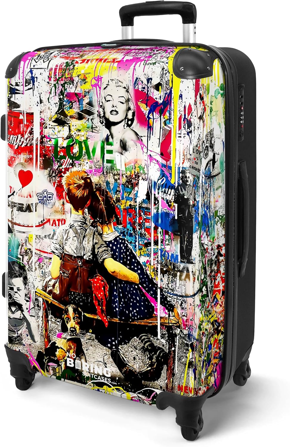 Detalle 2 de NoBoringSuitcases.com Valise Rigide TSA 23kg 67 cm Multicolore