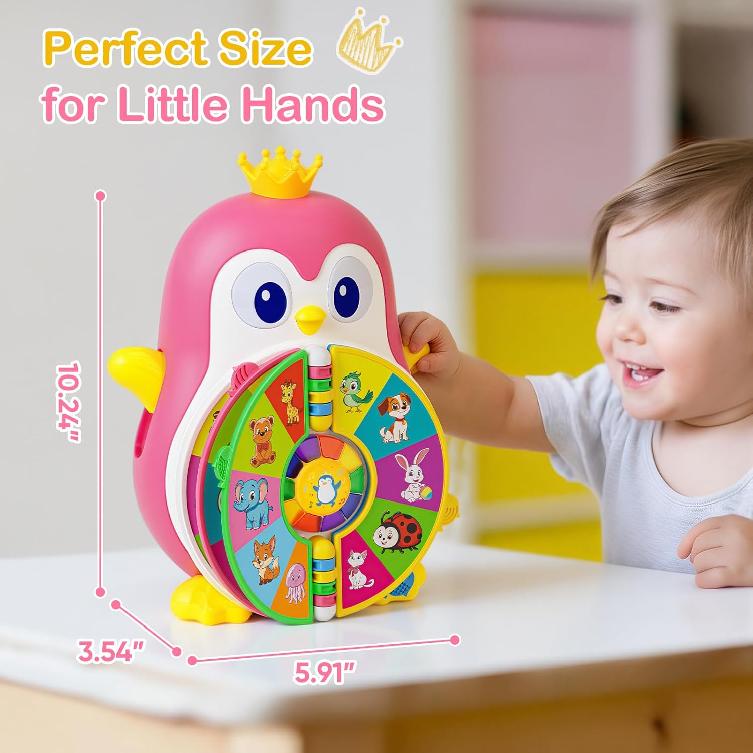 Thumbnail 4 de ToddlerCley Musical Penguin Toy: Bilingual Learning for 12–18 Months