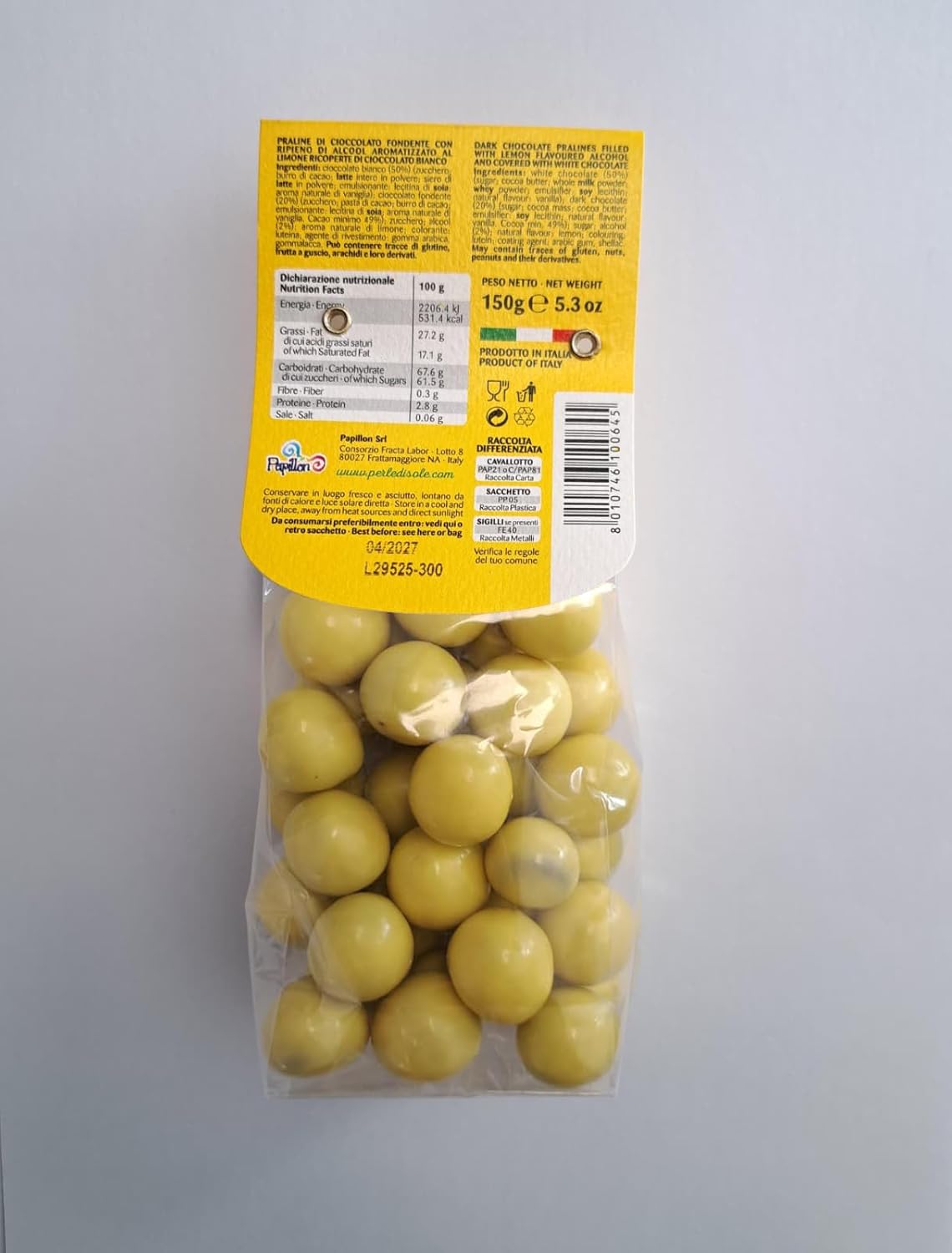 Thumbnail 2 de Perle di Sole Liquorini ripieni al Limoncello ricoperti di cioccolato bianco, 150 g