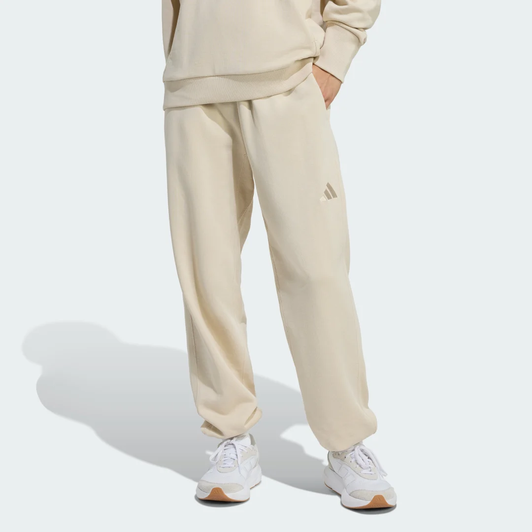 Detalle de Pantalón ALL SZN French Terry Loose de Adidas – Beige