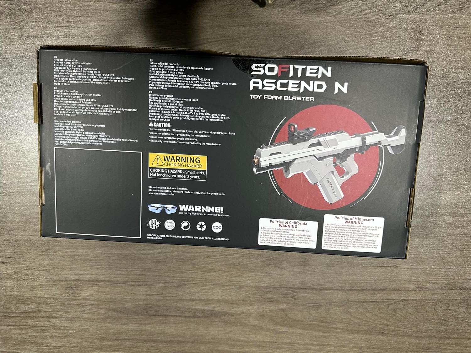 Thumbnail 6 de SOFITEN Automatic Foam Dart Blaster with Flashlight, Foldable Stock and Vest