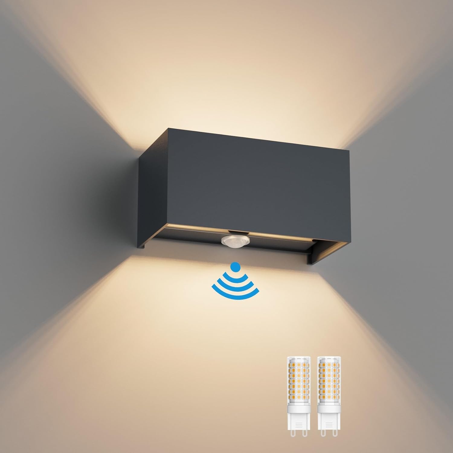 Detalle de Klighten Außenwandleuchte 18W mit Bewegungsmelder